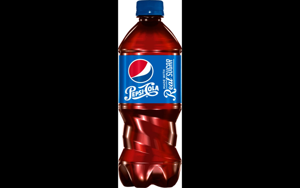 Pepsi Cola Soda Bottles, Made with Real Sugar, 12 x 20 oz