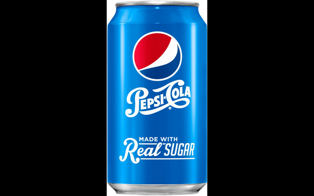 Pepsi Cola Soda Cans, Made with Real Sugar, 12 x 12 oz