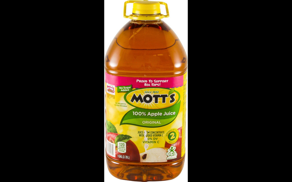 Mott's 100% Original Apple Juice Bottles, 4 x 128 oz