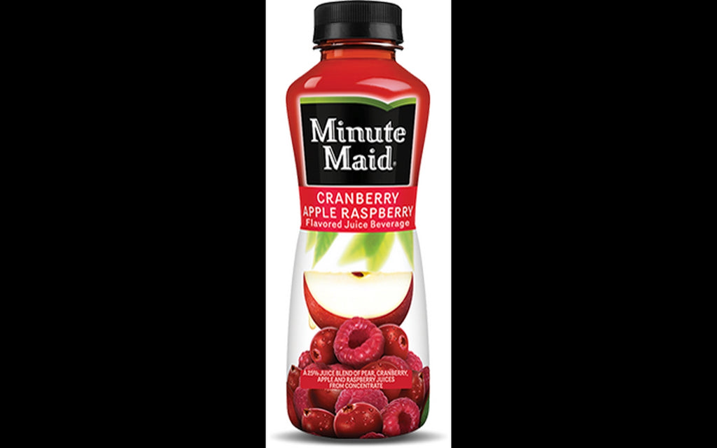 Minute Maid Cranberry Apple Raspberry Fruit Juice Bottles, 12 x 12 oz