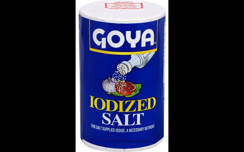 Goya Iodized Salt, 12 x 12 oz