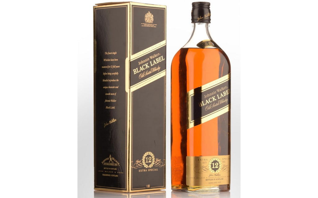 Johnnie Walker Black Label Whisky, 12 x 1 L