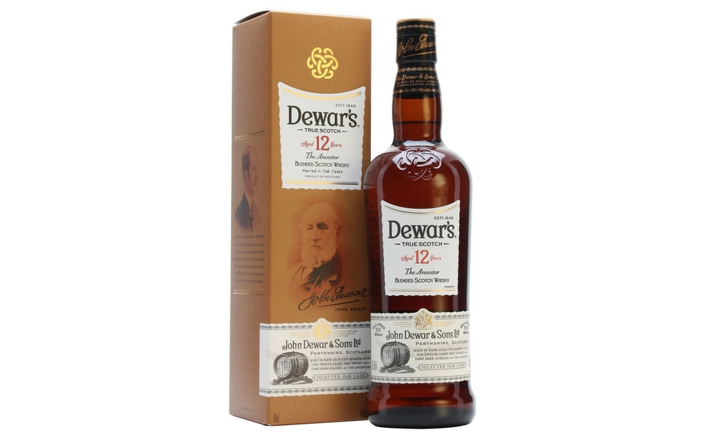 Dewars White Label Whisky, 12 Years, 12 x 1 L