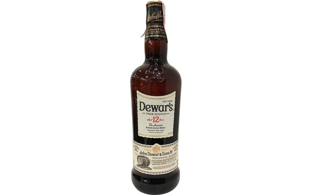 Dewars White Label Whisky, 12 Years (5000277002627), 12 x 1 L