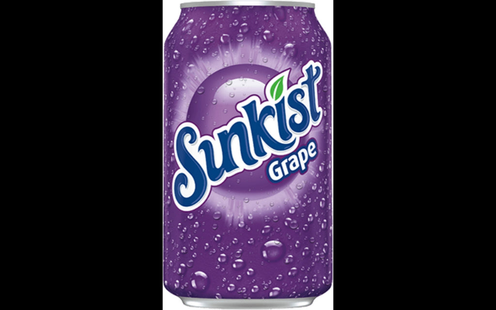 Sunkist Grape Soda Cans, 12 x 12 oz