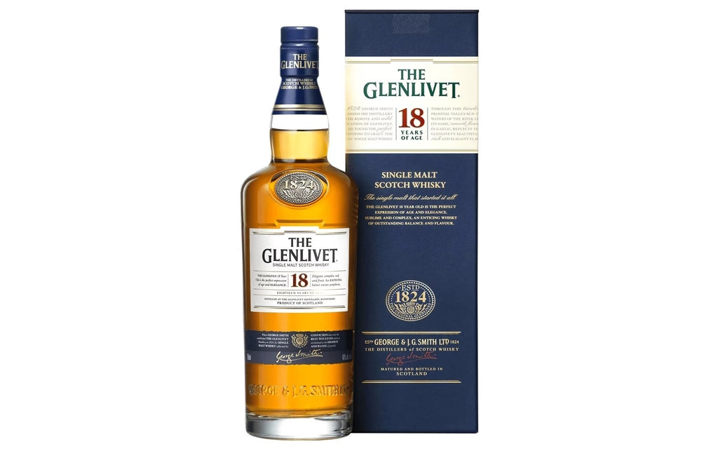 The Glenlivet Single Malt Scotch Whisky, 18 Years, 12 x 750 ml
