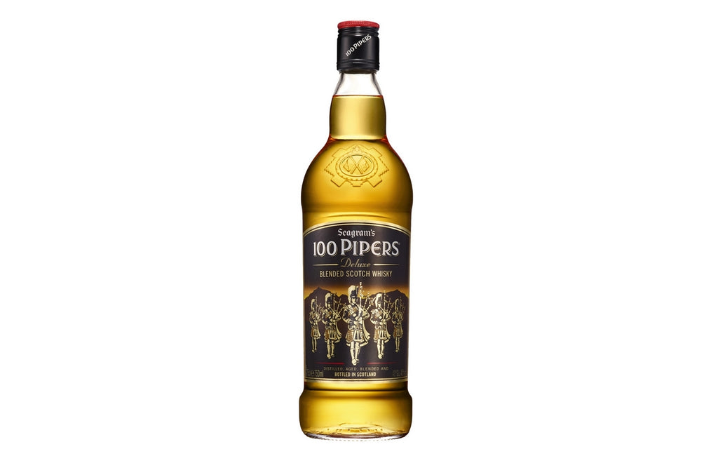 100 Pipers Blended Scotch Whisky, 12 x 1 L