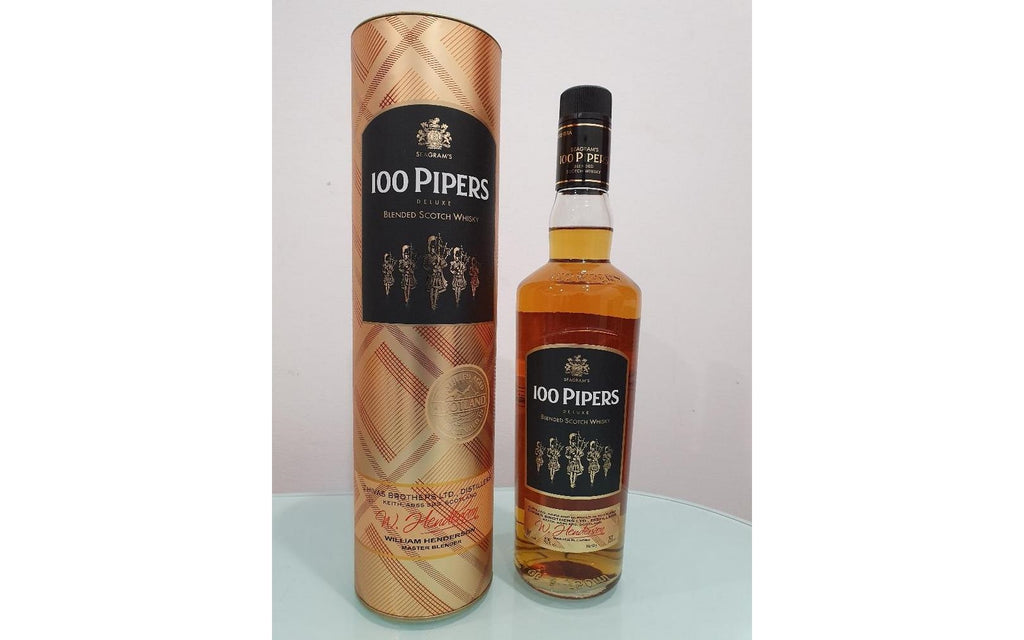 100 Pipers Blended Scotch Whisky, 12 x 1 L