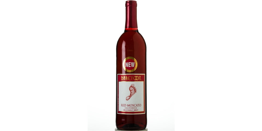 Barefoot Red Moscato Red Wine, 12 x 750 ml