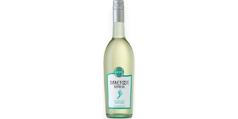 Barefoot Refresh Moscato Spritzer Sweet White Wine, 12 x 750 ml