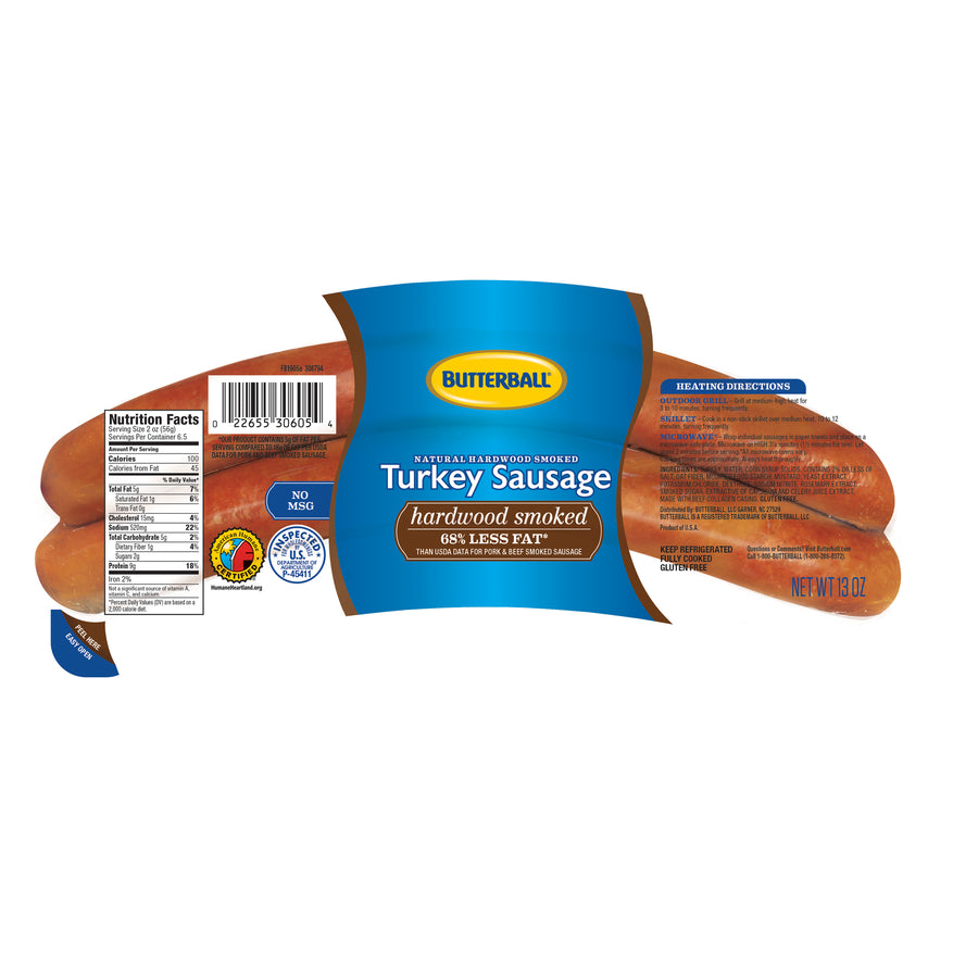 Butterball Smoked Turkey Sausage, 16 x 14 oz