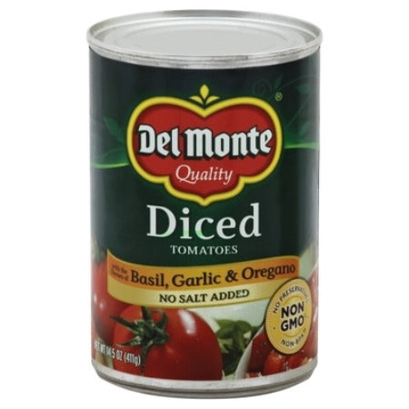 Del Monte Diced Tomatoes No Salt Added, 14.5 oz