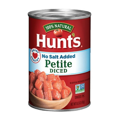 Hunts No Salt Added Petite Diced Tomatoes, 14.5 oz