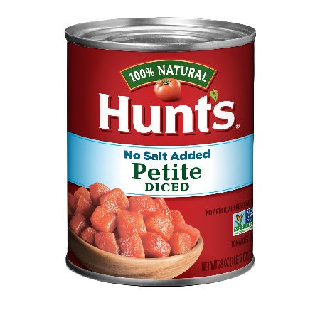 Hunts No Salt Added Petite Diced Tomatoes, 28 oz