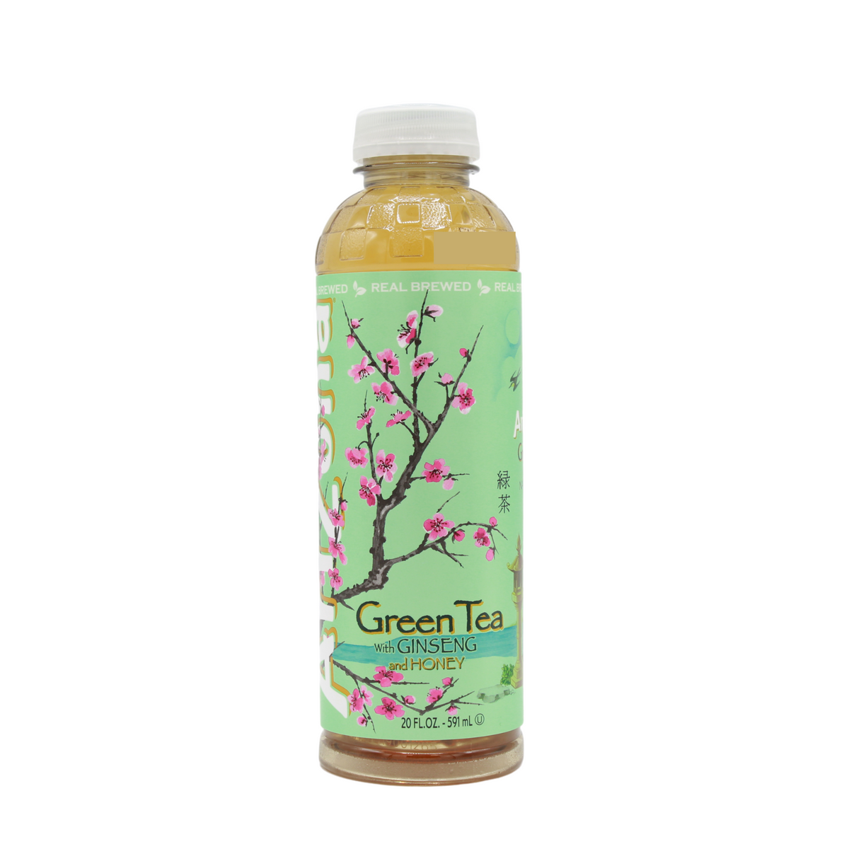 AriZona Green Tea with Ginseng & Peach Juice, 23 fl oz