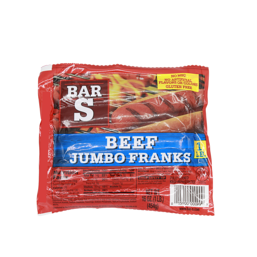 Bar S Beef Jumbo Franks, 1 lb