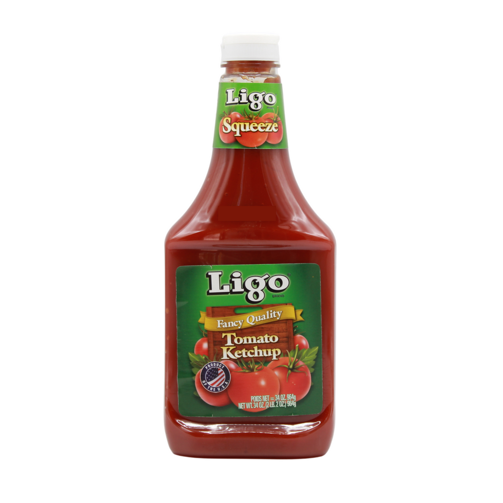 Ligo Tomato Ketchup, 34 oz
