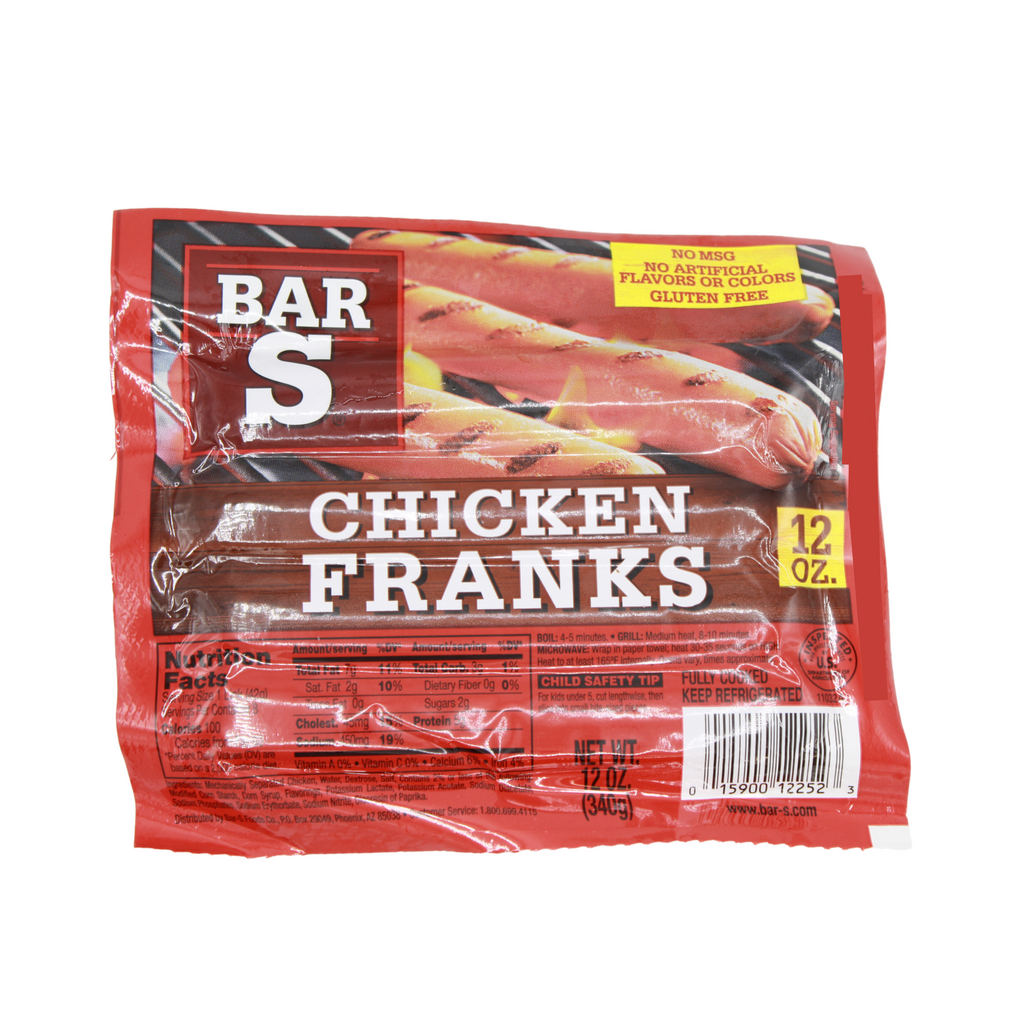 Bar S Chicken Franks, 12 oz