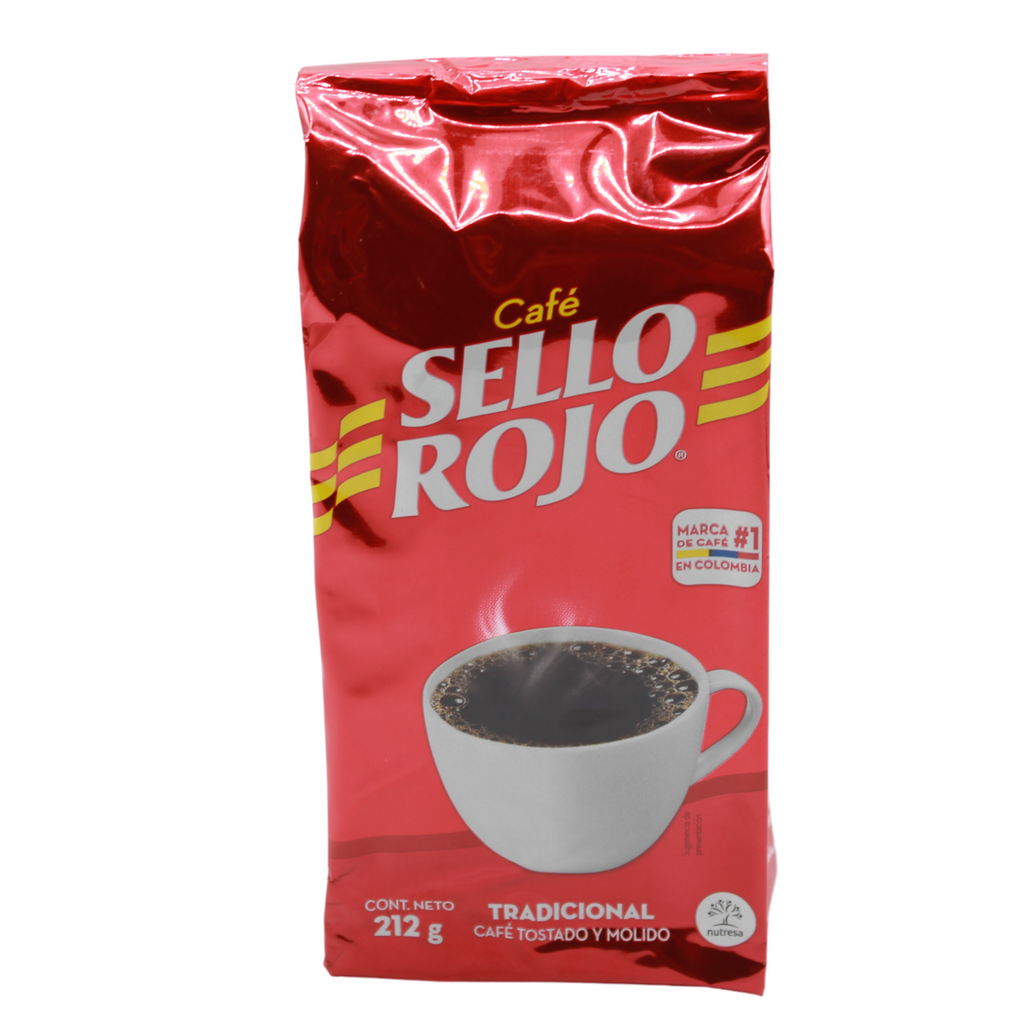 Colcafe Sello Rojo Tradicional Coffee Tostado y Molido, 212 gr