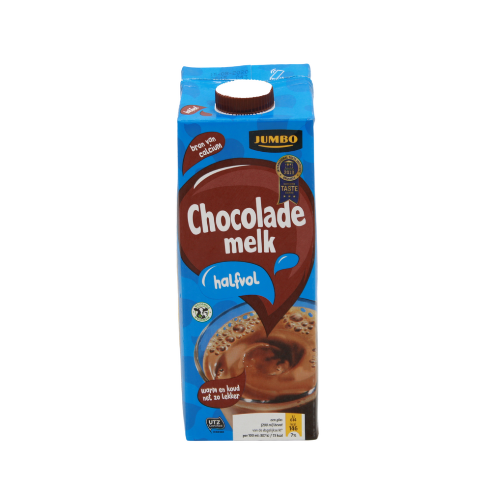 Jumbo Chocolademelk Halfvol, 1 L