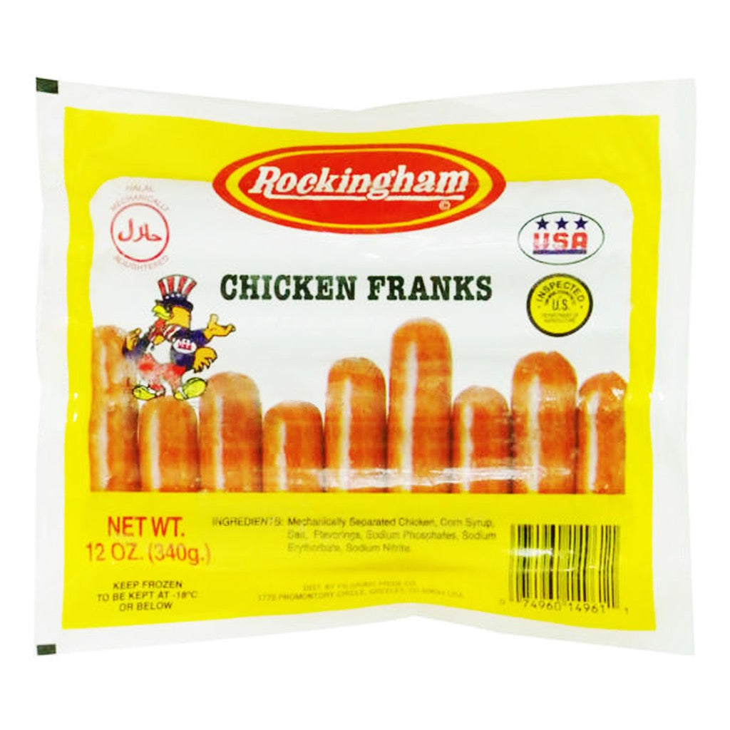 Rockingham Chicken Franks, 32 x 12 oz