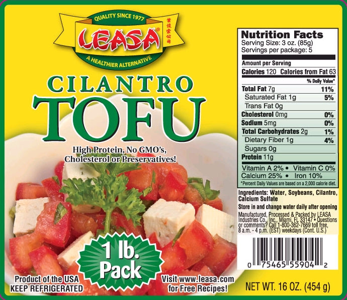 Tofu Leasa Cilantro, 1lb