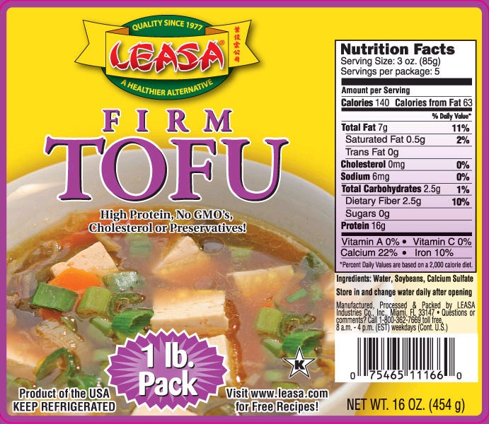 Tofu Leasa Firm, 1lb