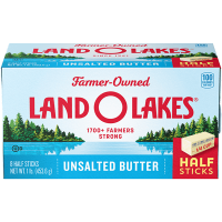 Land O Lakes Unsalted Butter Half Stick, 1 lbs