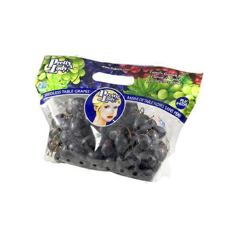 Pretty Lady Black Seedless Grapes, 18 lbs